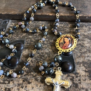 Beautiful Opal Catholic Rosary - Our Lady of Guadalupe Rosary