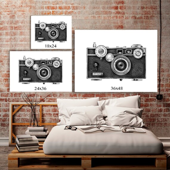 Steampunk Decor Urban Chic Argus C3 Black And White Art Etsy