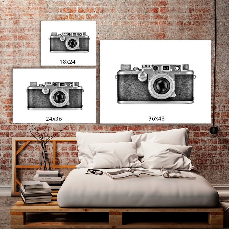 LEICA CAMERA Black and White Art Home Decor Wall Art Etsy