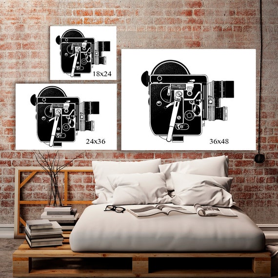 Bolex 16mm Vintage Movie Camera Steampunk Decor Camera Art Cinema Decor Industrial Wall Art Media Room Decor Atomic Age