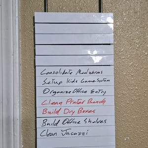 Magnetic To-Do List - Dry Erase Flight Progress Style Strips