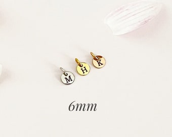 Tiny 6mm Personalized Disc Personalized Charms Logo Coin Custom Charm Personalised Tag