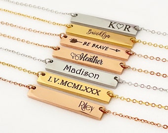 Personalized Necklace Coordinates Necklace Bridesmaid Gift Mother's Day Gift Name Necklace Personalized Gifts