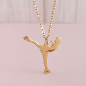 Personalized Figure skater Necklace Name Necklace Skater Gift Birthday Gift Custom Jewelry Skate Necklace Christmas Gift MOD2