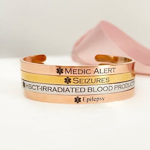 Personalized Medical Alert Bracelet Medical ID Cuff Customizable Bracelet Stainless Steel Cuff Bangle Medical Identity Bracelet Security