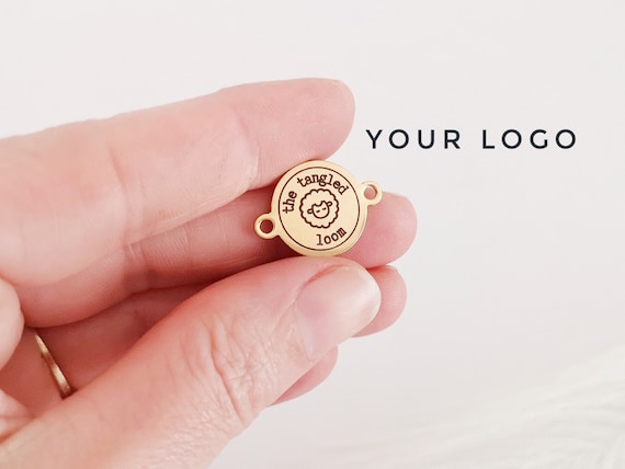 1/5/10/25/50/100/250/500PCS GOLD Logo Personalized Tag Custom Charms Bracelet Tag Disc Bracelet Stainless Steel Jewelry Supplies 10x14mm