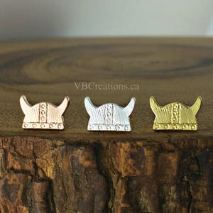 Viking Helmet Earrings Viking Jewelry Pirate Earrings Pirate Jewelry History Silver Gold Pink Gold Sister Gift Gift Ideas image 5