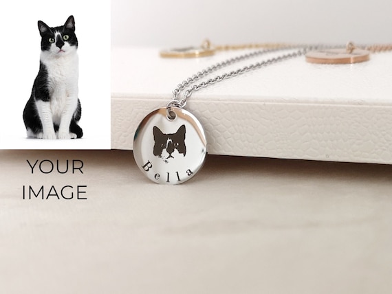 Custom Pet Necklace Cat Portrait Necklace Dog Mom Gift Dog Necklace Mother's day Gift Animals Lovers Gift Personalized Gifts D18 D18