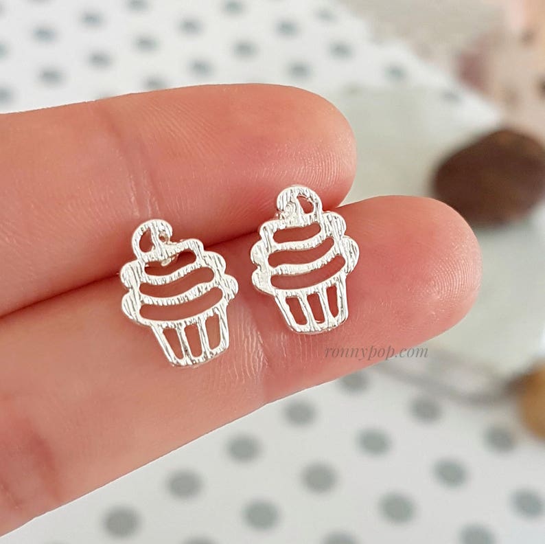 Cupcake Earrings Cake Earrings Cake Jewelry Cupcakes Etsy