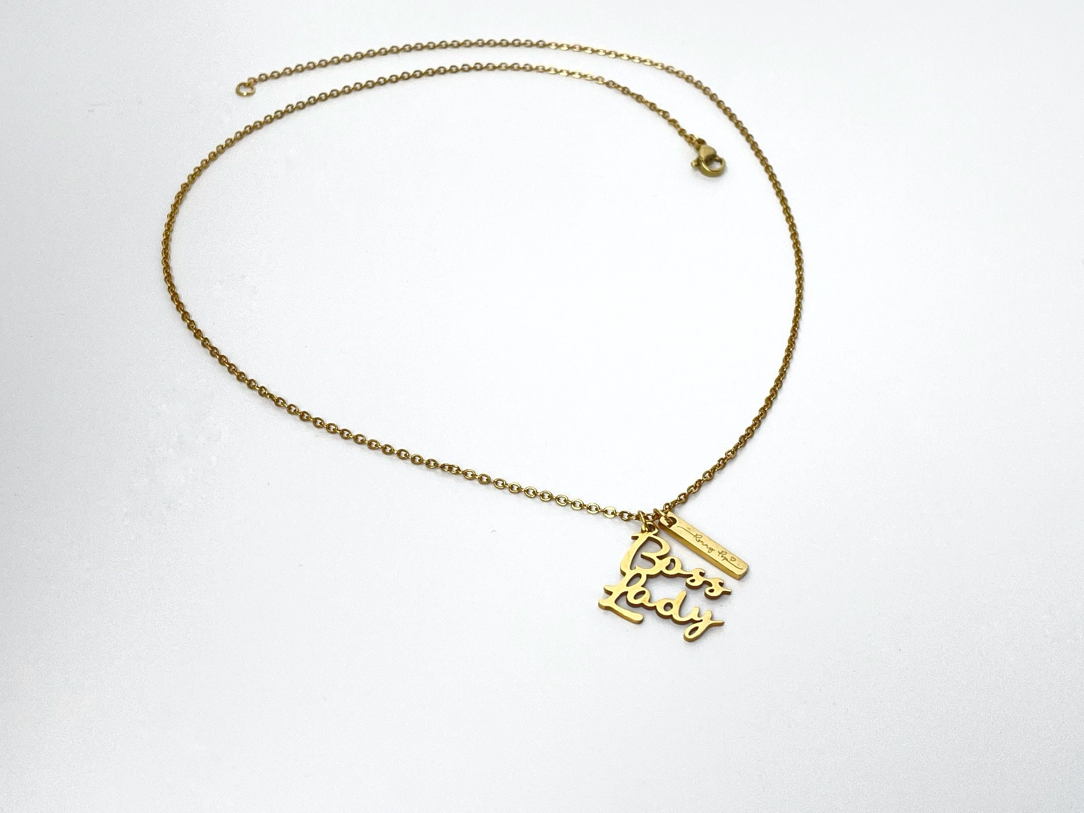 Lady Boss Necklace Gift for Boss Day Girl Boss Jewelry Gift Etsy