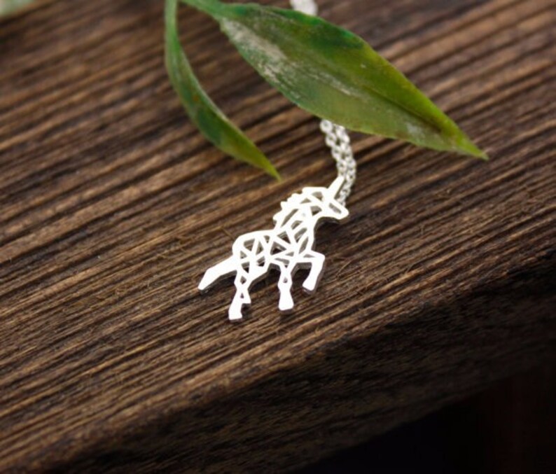 Unicorn Necklace Chain Plated Silver Gift House Necklace Unicorn Necklace Magic