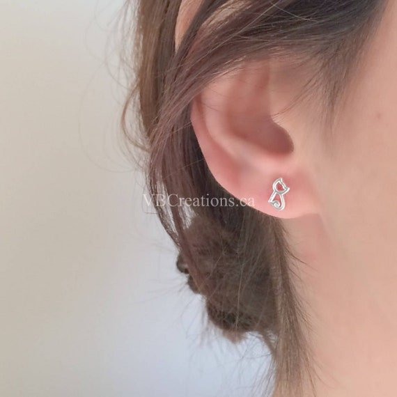 Boucles d'Oreilles Chat Bijoux Chat Petites Boucles d'oreilles