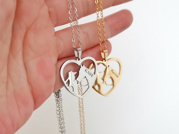 Heart Cowgirl Necklace Personalized Horse Necklace Mom Horse Gift Girl Horse Necklace Lucky Jewelry Horse Mother Gift Personalized Gifts MO3