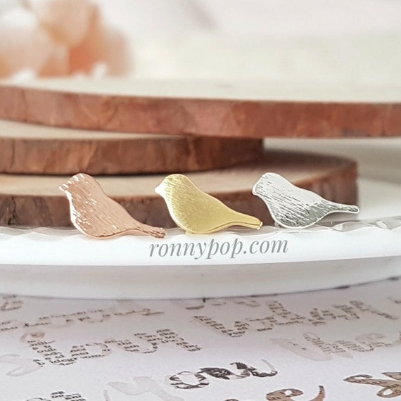 Birds Earrings - Bird Earrings - Bird Jewelry - Little Bird - Studs Earrings - Silver- Gold - Pink Gold - Mother Gift - Sister Gift - Friend