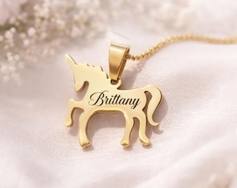 Personalized Little Bear Necklace 14k Gold Stainless Steel Name Jewelry Name Necklace Gold Delicat Chain Bear Mother's Day Gift