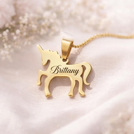 Personalized Little Bear Necklace 14k Gold Stainless Steel Name Jewelry Name Necklace Gold Delicat Chain Bear Mother's Day Gift