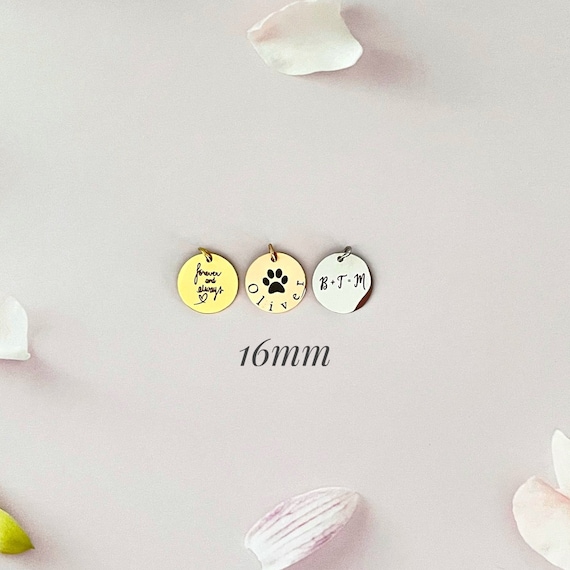 16mm Personalized Disc Personalized Charms Logo Coin Custom Charm Personalised Tag