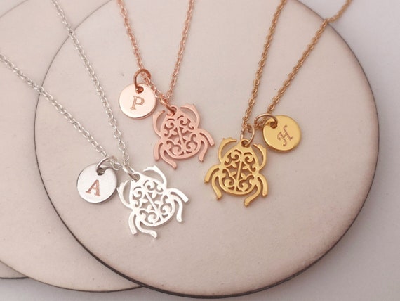 Beetle \u0026 Initial Necklace Lucky Charm 