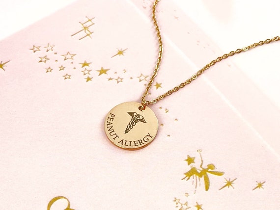 Medical Alert Necklace Personalized Jewelry Medical Identify Necklace Allergy Alert Diabetes D18