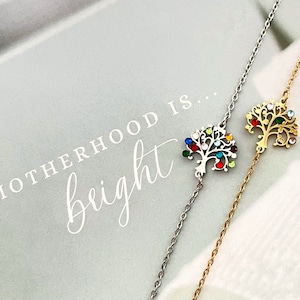 New! Tree of Life Bracelet Birthstone Tree Pendant Tree Jewelry Family Bracelet Grandmother Gift Mother&#39;s Day Gift Mother Bracelet