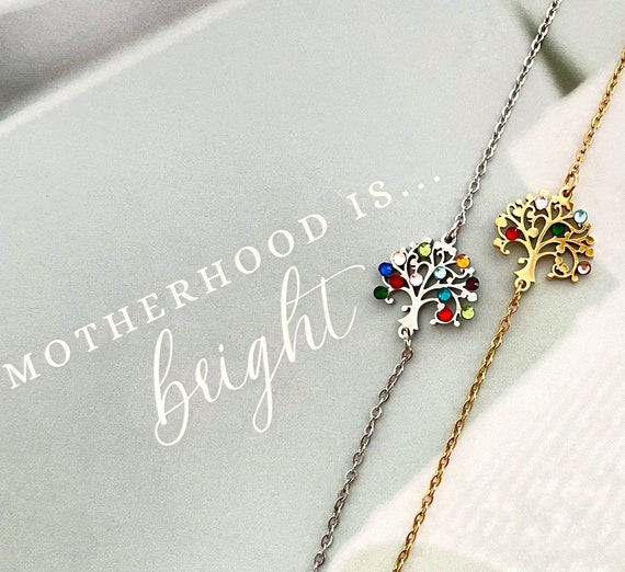 New! Tree of Life Bracelet Birthstone Tree Pendant Tree Jewelry Family Bracelet Grandmother Gift Mother's Day Gift Mother Bracelet