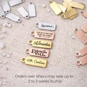 1/5/10/25/50/100/250/500PCS Logo Personalized Tag Custom Charms Bracelet Tag Disc Bracelet Stainless Steel Jewelry Supplies 4x10mm image 3