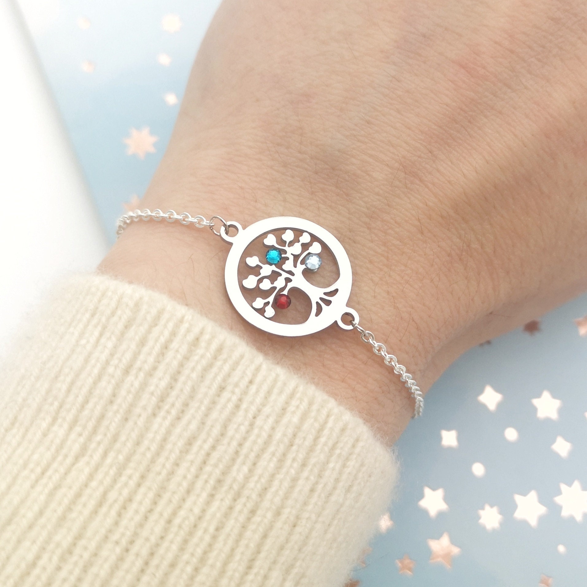 AGVANA Heart Birthstone Bracelets For Women Sterling Kenya