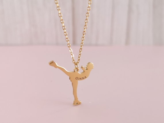 Personalized Figure skater Necklace Name Necklace Skater Gift Birthday Gift Custom Jewelry Skate Necklace Christmas Gift MOD2