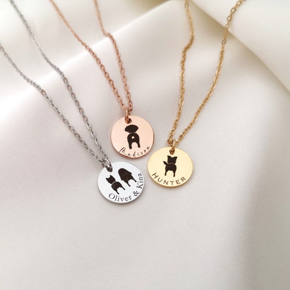 Dog's Butt Necklace Personalized Dog Breeds Dog Mom Gift Name Necklace Mother's Day Gift Dog Lovers Gift  Commemorative Jewelry D14