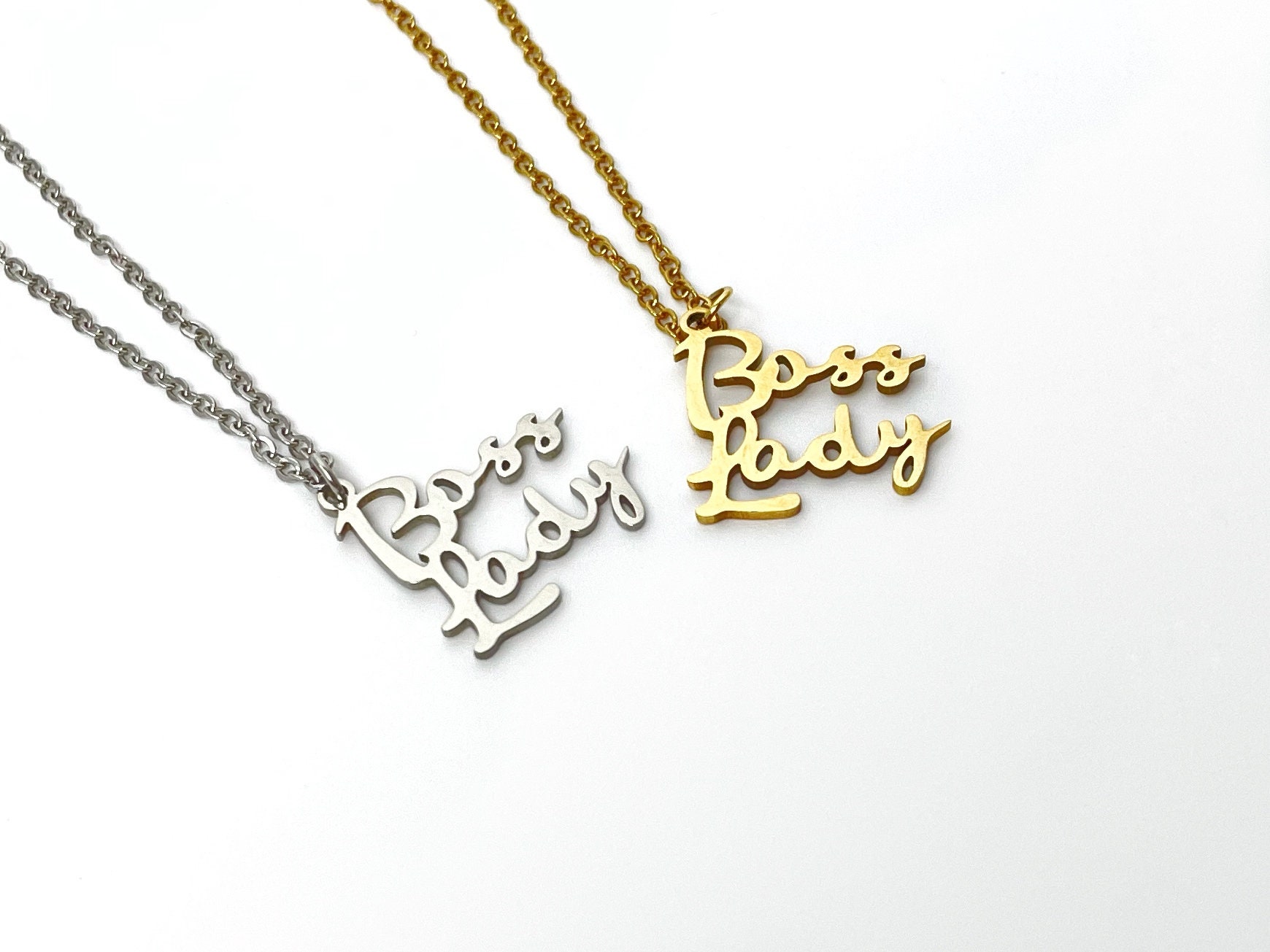 Lady Boss Necklace Gift for Boss Day Girl Boss Jewelry Gift Etsy