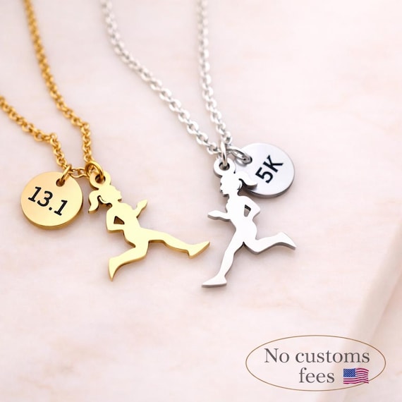 Runner Girl Necklace Running Necklace 5K 10K Marathon Sport Jewelry Gift for Runners Gift for Jogger Personalized Necklace Women Necklace