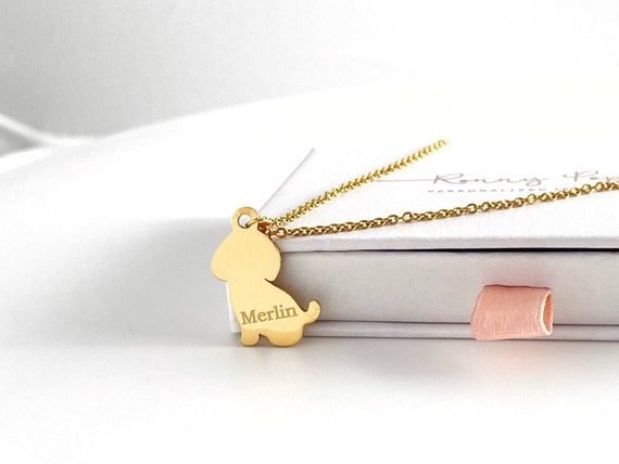 Personalized Dog Necklace Mom Dog Gift Stainless Steel Chain Name Dog Necklace Birthday Gift