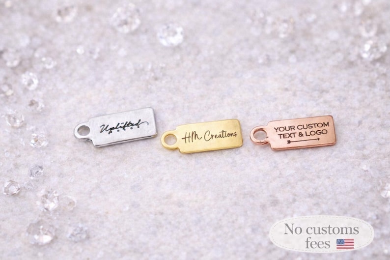 1/5/10/25/50/100/250/500PCS Logo Personalized Tag Custom Charms Bracelet Tag Disc Bracelet Stainless Steel Jewelry Supplies 4x10mm image 4