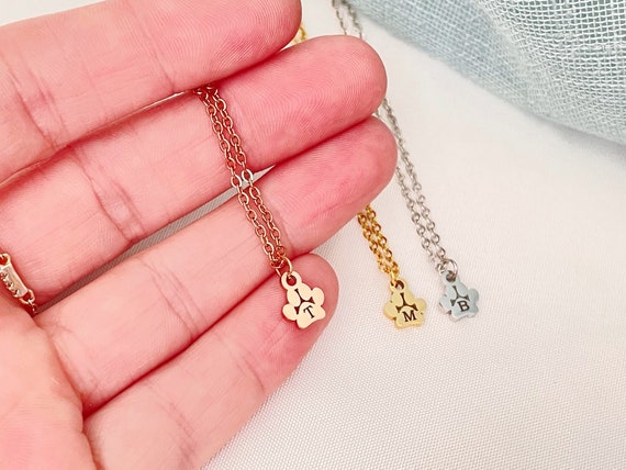 Tiny Dog Paw Necklace Personalized Cat Paw Necklace Mourning Gift Mother's Day Gift Dog Lovers Gift