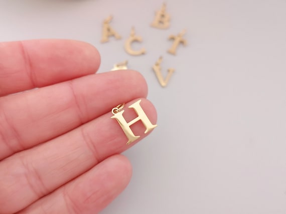 SmallCapital Letters Pendant Initial Charms Letter Charms Letter Necklace Stainless Steel Letter Tag Mother's Day Gift Christmas Gift
