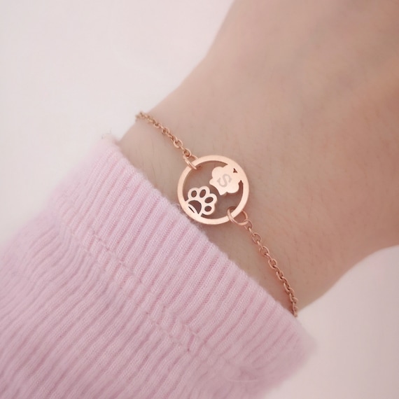 Personalized Dog Paw Necklace or Bracelet Mom Dog Gift Condolence Gift Mourning Gift Sympathy Gift Dog Necklace Dog Bracelet Women Gifts