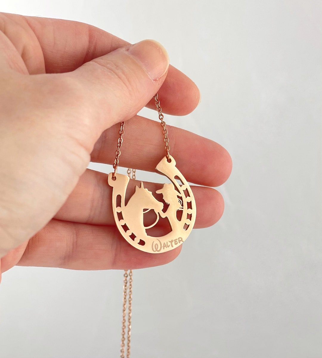 Horse Girl Necklace Personalized Horse Charm Necklace Mom Horse Gift
