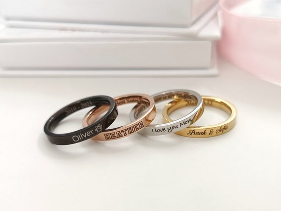 Gold Engagement Rings For Couple With Names 2024 | favors.com