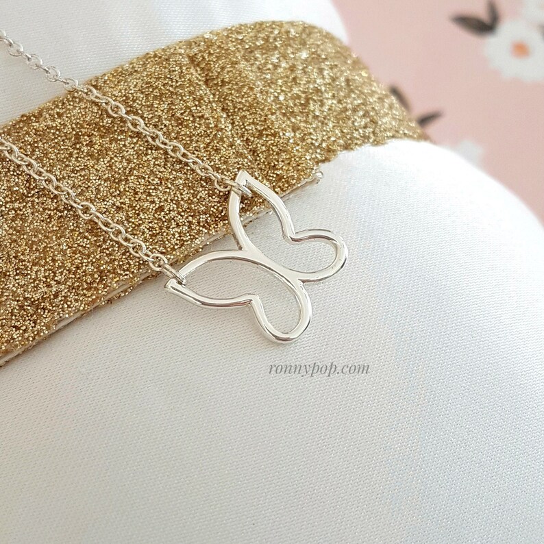 Bridesmaid Gift Geometric Necklace Dainty Chain Butterfly Necklace Christmas Butterfly Jewelry Butterfly Monarch Mother Gift