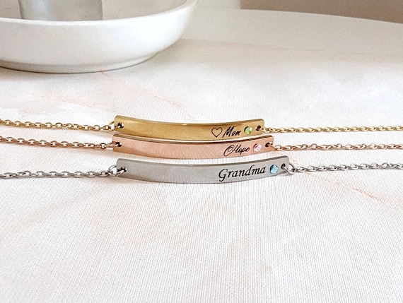 Personalized Birthstone Bracelet Dainty Grandma Gift Bracelet Mother's Day Gift New Mom Gift Christmas Gift Personalized Gifts H40