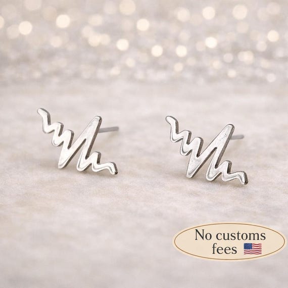 Heartbeat Earrings Heartbeat Jewelry Nurse Gift Nurse Jewelry Graduation Gift Christmas Gift Doctor Gift Gift for her Sister Gift Mother