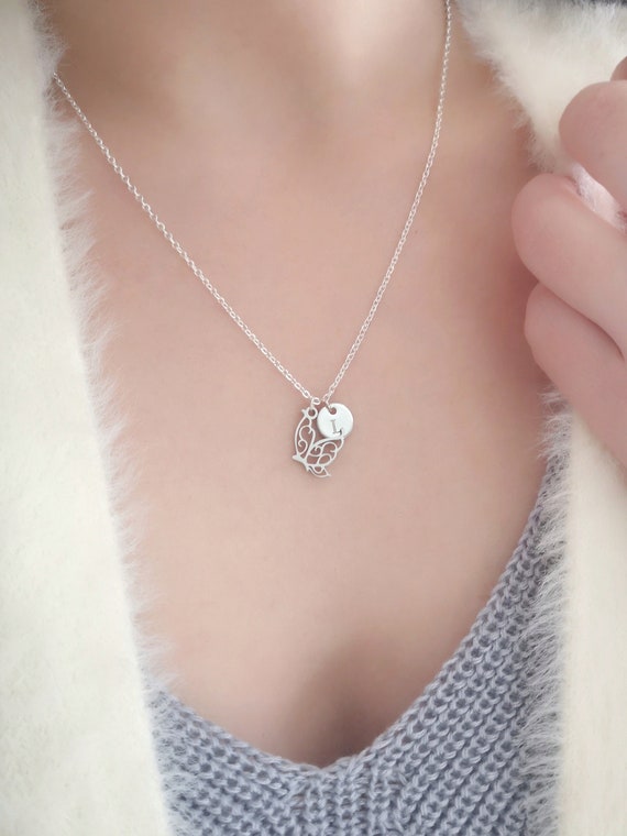 Personalized Butterfly & Initial Necklace Grandma Gift Butterfly Jewelry Mother's Day Gift Mother Gift Custom Gift Name Necklace Sister Gift