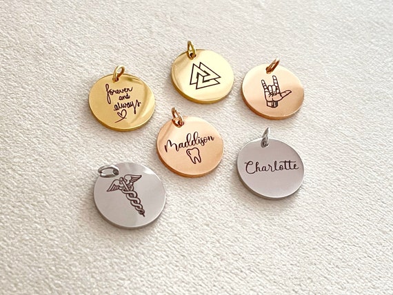 18mm Personalized Disc Personalized Charms Logo Coin Custom Charm Personalised Tag