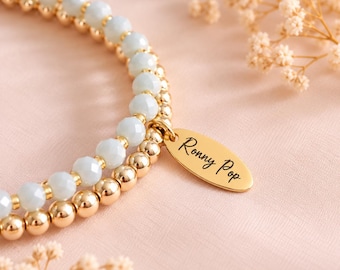 1/5/10/25/50/100/250/500PCS Logo Personalized Oval Tag Custom Charms Bracelet Tag Disc Bracelet Stainless Steel Jewelry Supplies 6x15mm
