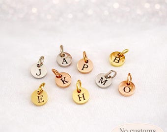 Tiny 6mm Personalized Disc Personalized Charms Logo Coin Custom Charm Personalised Tag