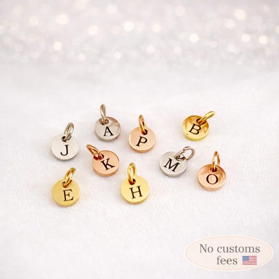 Tiny 6mm Personalized Disc Personalized Charms Logo Coin Custom Charm Personalised Tag