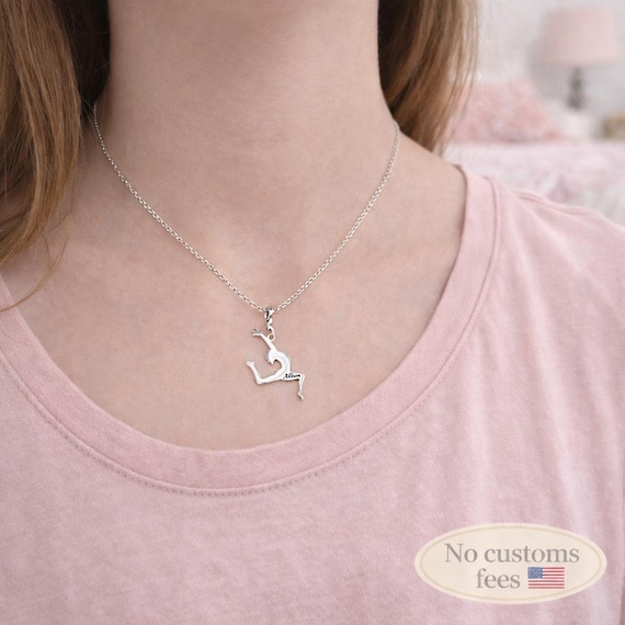 Personalized DancerNecklace Name Necklace Dancer Gift Birthday Gift Custom Jewelry Dancing Necklace Christmas Gift