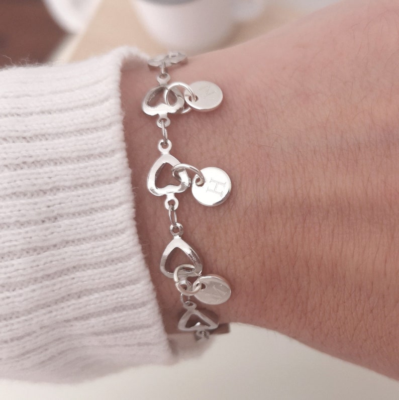 Grandma Bracelet Grandchildren Initial Personalized Bracelet Etsy