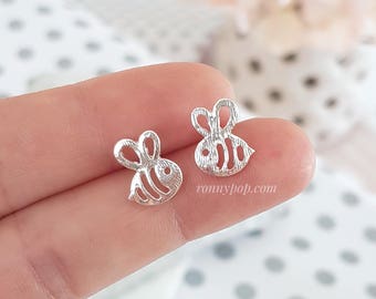 Bee Earrings - Bees Earrings - Studs Earrings - Bee Jewelry - Summer Earrings - Minimalist Jewelry - Small Earrings - Dainty - Gift for her