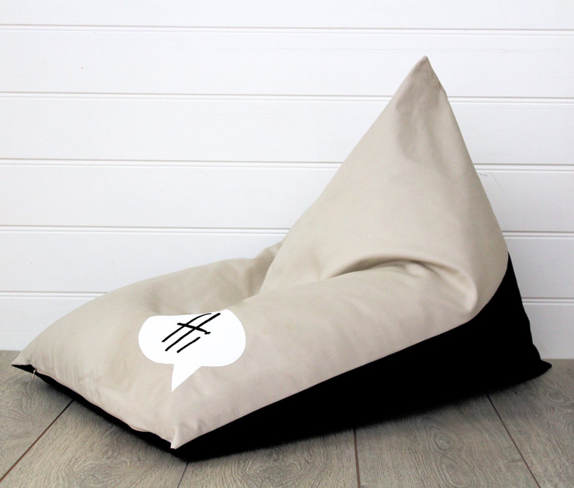 Personalised Kids Bean Bag Monochrome Childs Bean Bag Etsy Australia